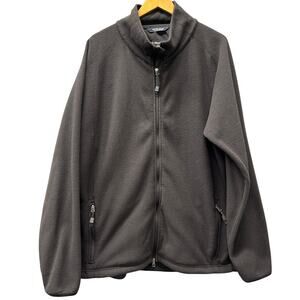 West Marine Skipper Jacket Mens XXL 2XL Black Full Zip Fleece + Pockets
